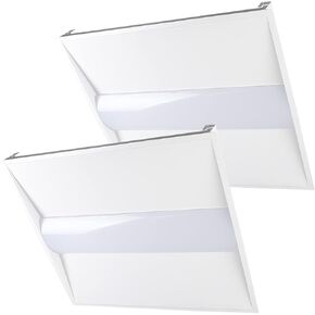 Cortelco 2x4 LED Troffer Light-25W/30W/35W/40W/50W، ما يصل إلى 7500 لومن، 4 CCT قابلة للتحديد 3000K/3500K/4000K/5000K، لوحة سقف متدلية قابلة للتعتيم 0-10 فولت، 100-277 فولت، مدرجة في قائمة ETL وDLC، درجة تجارية، عبوتان in Kuwait