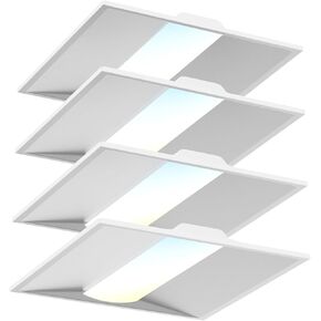 2x2 FT LED Center Bast Troffer Light، 3CCT Color قابل للضبط 3500K/4000K/5000K، وات قابل للتعديل 30/35/40W، 0-10V أضواء السقف القابلة للتعتيم، 120-277V-ETL&DLC مؤهلة - 64 حزمة in Kuwait