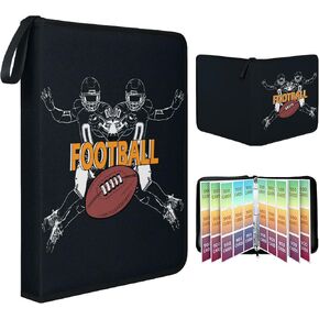 حافظة بطاقات كرة القدم، حافظة بطاقات تجارية مكونة من 900 بطاقة مع 50 حافظة قابلة للإزالة، حافظة بطاقات رياضية ذات 9 جيوب، تصميم ثلاثي الحلقات، حامل بطاقات كرة القدم لهواة الجمع in Kuwait