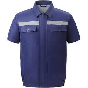 Meichoon Summer Cooling Jacket Unisex Short Sleeve Air Conditioner Clothes with Powerful Fans for Camping Hiking Fishing in Kuwait