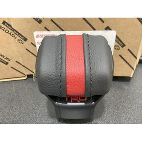مجموعة مقبض ناقل الحركة TRD PRO الأصلي من تويوتا، أسود مع شريط أحمر، جزء OEM 33504-0C110-C1، متوافق مع 2022+ Tundra و2024+ Tacoma in Kuwait