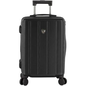 Heys SpinLite 21 بوصة خفيفة الوزن ومتينة وقابلة للتوسيع، نظام مقبض تلسكوبي بقفل مجمع TSA مع عجلات دوارة مزدوجة تحمل الأمتعة (أسود) in Kuwait