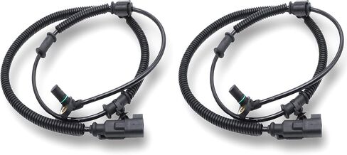 مستشعر سرعة عجلة ABS أمامي يسار يمين مناسب لسيارة Ford F150(4WD) 2005 2006 2007 2008، 2006-2008 Lincoln Mark LT(4WD) 5.4L، 5L3Z-2C204-A، 5L3Z2C204A، 7L3Z2C204AA، ALS504 (قطعتان) in Kuwait