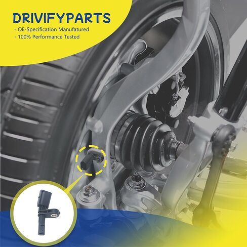 مستشعر سرعة عجلة ABS أمامي يسار يمين مناسب لسيارة Ford F150(4WD) 2005 2006 2007 2008، 2006-2008 Lincoln Mark LT(4WD) 5.4L، 5L3Z-2C204-A، 5L3Z2C204A، 7L3Z2C204AA، ALS504 (قطعتان) in Kuwait