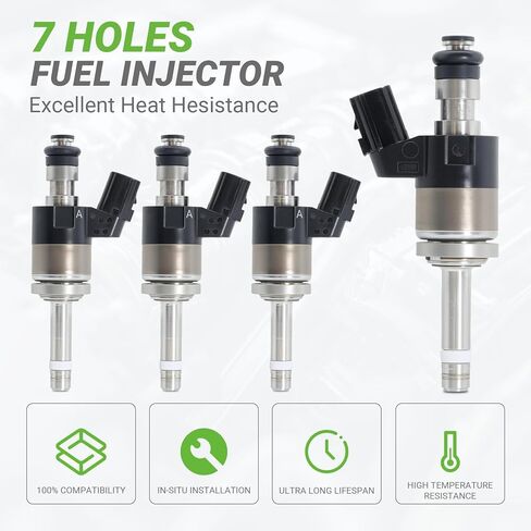 Fuel Injectors Set of 4 Compatible with Honda Fit 1.5L L4 Hatchback 4-Door 2015/2016/2017/2018/2019/2020# Replace 160105R1315 160105R1305 FJ1448 in Kuwait