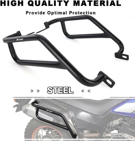 واقيات المحرك الجانبية Xitomer مناسبة لـ 2025 2024 TW200 دعم السرج لقضبان التصادم متوافقة مع TW200 1987-2025 للدراجات النارية الجانبية رف الأمتعة وواقي الإطار in Kuwait
