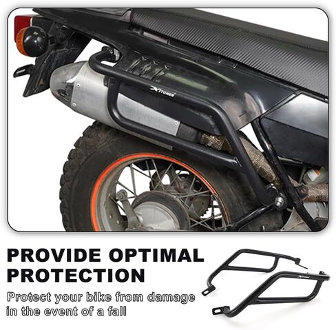 واقيات المحرك الجانبية Xitomer مناسبة لـ 2025 2024 TW200 دعم السرج لقضبان التصادم متوافقة مع TW200 1987-2025 للدراجات النارية الجانبية رف الأمتعة وواقي الإطار in Kuwait