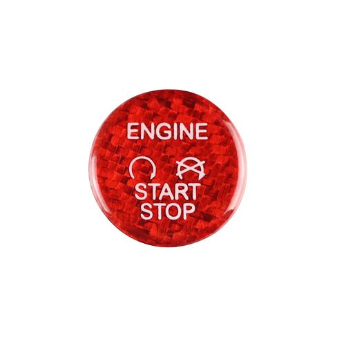 رامويل متوافق مع Ford Focus 2013-2018/ Escape 2013-2019، زر إيقاف تشغيل محرك السيارة/غطاء مفتاح الإشعال، الملحقات الداخلية (أحمر قطعة واحدة) in Kuwait