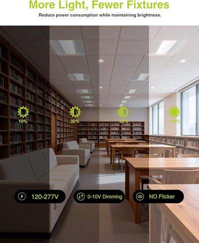 YXL 2x4 LED Troffer Light، 5CCT Switch LED Drop in Ceiling Light للسقف المسقط، 9720/8100/6750/5400/4050 لومن قابل للتعديل، 6500/5000/4000/3500/3000K درجة حرارة اللون، عكس الضوء 0-10V، ETL in Kuwait