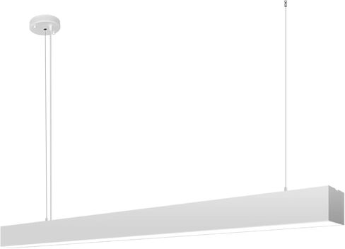 8070 4FT LED ضوء قلادة خطي مع 2.4G جهاز تحكم عن بعد 3000-6000K 50W LED ارتفاع قابل للتعديل ضوء قلادة، اتصال سلس، مطبخ، غرفة طعام، غرفة معيشة، مكتب أسود غير لامع in Kuwait