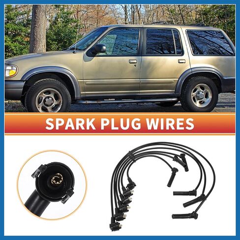 Car Spark Plug Coil Wires Ignition Coil Harness Cable Fit for Ford Explorer V6 4.0L 1997-2001 No.XU2Z12259FA/XU2Z12259-FA - Pack of 6 Item Replacement in Saudi Arabia