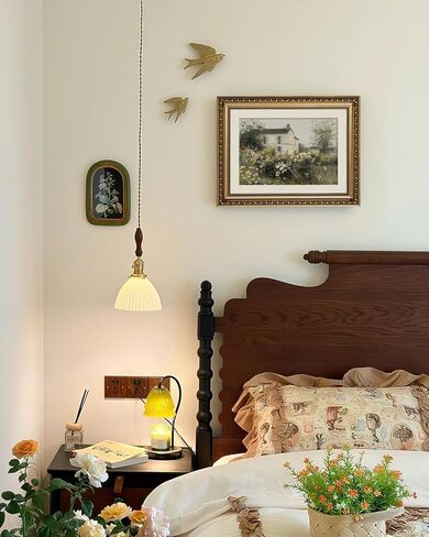 ARPEOTCY Vintage Cottage Garden Wall Art, Framed Floral House Painting Print, French Country Style Home Décor, 14x11 Inch Countryside Landscape Picture for Living Room, Bedroom, Hallway in Kuwait