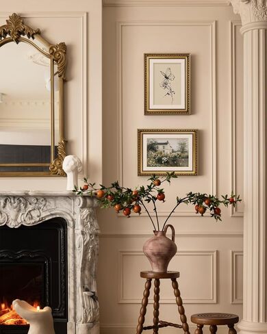 ARPEOTCY Vintage Cottage Garden Wall Art, Framed Floral House Painting Print, French Country Style Home Décor, 14x11 Inch Countryside Landscape Picture for Living Room, Bedroom, Hallway in Kuwait