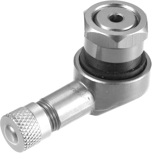 X AUTOHAUX Pair Silver Tone Aluminum Alloy 90 Degree Universal Motorcycle Wheel Rim Vacuum Tire Valve Stems Caps 11.3mm in Saudi Arabia