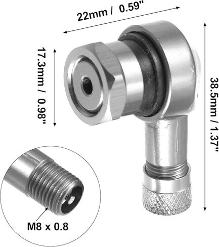 X AUTOHAUX Pair Silver Tone Aluminum Alloy 90 Degree Universal Motorcycle Wheel Rim Vacuum Tire Valve Stems Caps 11.3mm in Saudi Arabia