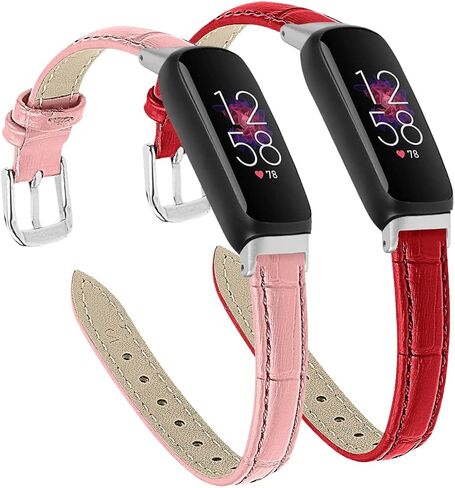 حزام FitTurn النحيف متوافق مع Fitbit إلهام 3 أساور للنساء والرجال وأساور معصم بديلة من الجلد الأصلي الرقيقة مصنوعة يدويًا وإكسسوارات حزام ساعة متعددة الألوان لإلهام 3 in Saudi Arabia