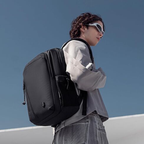 حقيبة ظهر للكمبيوتر المحمول للسفر من ARCTIC HUNTER AH للرجال، حقيبة عمل خفيفة الوزن تناسب كمبيوتر محمول مقاس 15.6 بوصة، حقيبة ظهر معتمدة من الطائرة، مقاومة للماء، متينة، سوداء in Kuwait