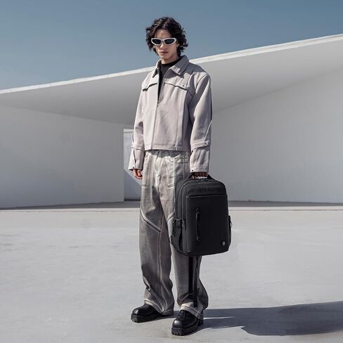 حقيبة ظهر للكمبيوتر المحمول للسفر من ARCTIC HUNTER AH للرجال، حقيبة عمل خفيفة الوزن تناسب كمبيوتر محمول مقاس 15.6 بوصة، حقيبة ظهر معتمدة من الطائرة، مقاومة للماء، متينة، سوداء in Kuwait