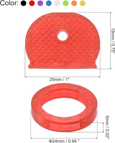 Key Caps Covers Tags Set, 32 Pack Keys Ring Coding Identifiers Silicone Case Shell Protector for Office House Apartment, 8 Assorted Colors in Saudi Arabia