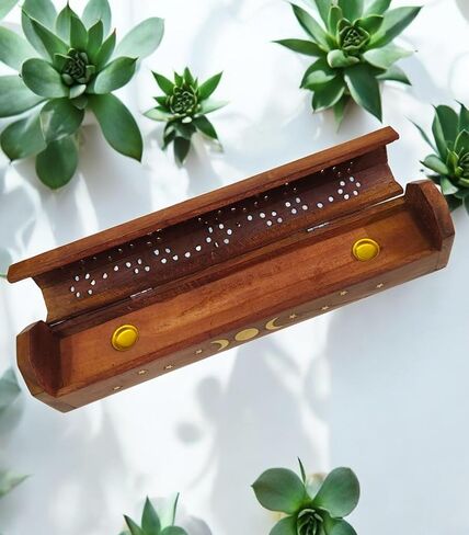 مبخرة مزخرفة وصندوق تخزين بتصميم نجوم القمر، أبيض وأسود، 12 بوصة in Kuwait