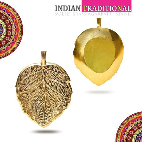 Pure Source India Leaf Design Incense Burner Holder/Incense Stick Holder Ash Catcher for Home Office Fragrance Yoga Meditation in Saudi Arabia