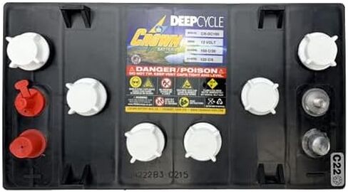 Crown T-1275 12V 150Ah Deep Cycle Flooded Lead Acid Golf Cart Battery Club Car X4 in Saudi Arabia