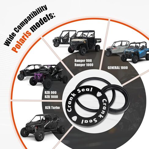 ترقية طقم ختم العمود المرفقي لـ Polaris RZR 900/1000/Turbo)، Ranger 900/1000، General 1000 لجميع السنوات/النماذج | ختم زيت قابض الساعد مع حلقة سوداء in Kuwait