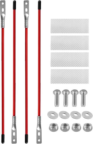29" Snow Plow Marker Blade Guide Fit for Blizzard Boss SNO-Way Western Meyer Polaris and Many Pickup Truck SUV UTV ATV, Red 3/4" Thickened Steel Wire Stainless Steel Joint, 2 Sets in Saudi Arabia