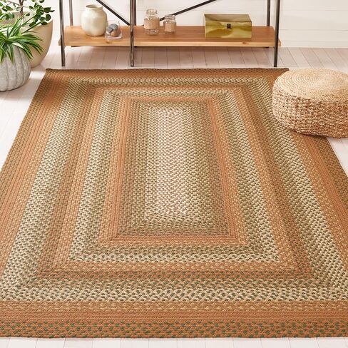 مجموعة SAFAVIEH المضفرة 2'3" x 8' رمادي داكن/أزرق BRD651H نسيج مسطح قابل للعكس من القطن مدخل بهو غرفة المعيشة غرفة النوم المطبخ عداء البساط in Saudi Arabia