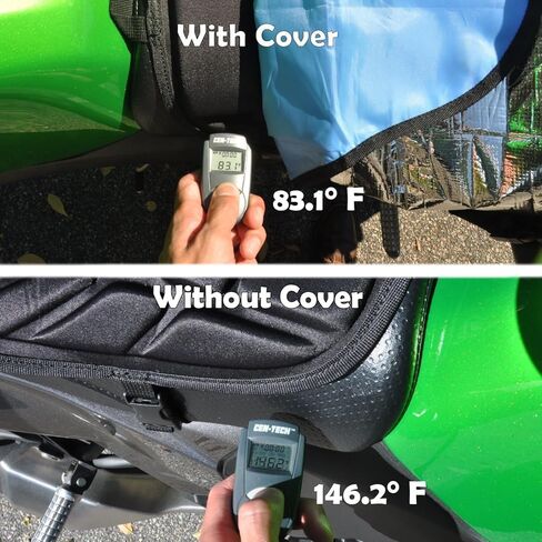 Sun Reflective Waterproof Motorcycle Seat Cover Shield | Heat & Light Resistant Sun Shade for Cooler Ride | for Street Bikes & Dirtbikes, & Rain Protection in Saudi Arabia