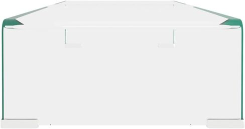 vidaXL TV Cabinet Clear Tempered Glass 31.5x11.8x5.1in Sleek in Kuwait