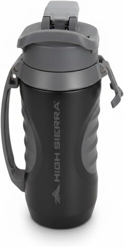 High Sierra [2 PACK BPA FREE, 64 OZ Insulated Water Jug, [Silicone Spout – NO MORE TEETH BUMPS] Built-in Fence Anchor, Keeps Iced Water Cold for Hours, EXTRA LARGE Sports Bottle 1.89 Litter Capacity in Saudi Arabia