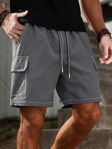 Men's Casual Shorts, Everyday Wear, Machine Washable, Cargo Style, Street Fashion, Versatile Shorts for Men in Saudi Arabia