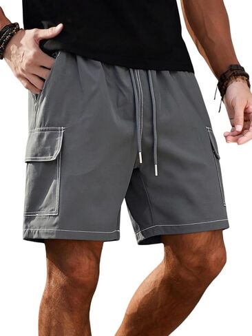 Men's Casual Shorts, Everyday Wear, Machine Washable, Cargo Style, Street Fashion, Versatile Shorts for Men in Saudi Arabia