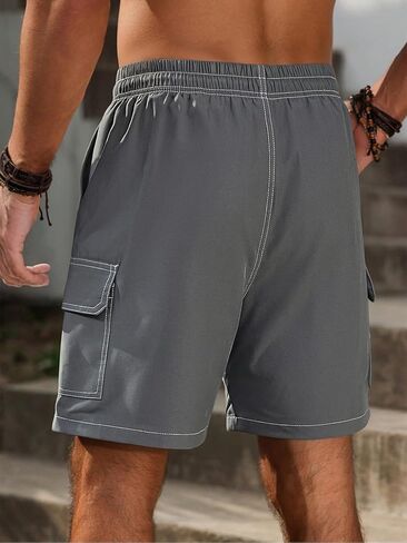 Men's Casual Shorts, Everyday Wear, Machine Washable, Cargo Style, Street Fashion, Versatile Shorts for Men in Saudi Arabia