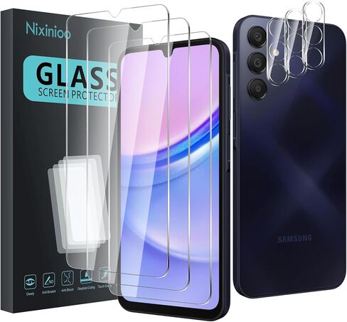 3 Pack Tempered Glass Screen Protector for Samsung Galaxy A53/A52/A52s/A51, Anti-Fingerprint, 9H Hardness, Scratch Resistant, Easy to install, Bubble Free in Saudi Arabia