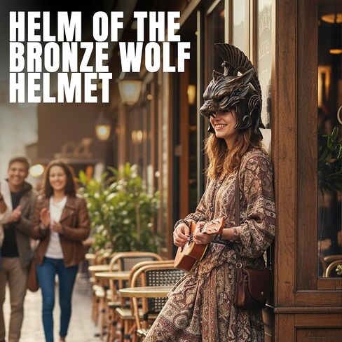 X-Forge Helm of The Bronze Wolf Foam Medieval Helmet – X-Forge 16" x 8" Ancient Collectible Roman Helmet Adult with Bronze Finish for Fantasy Costume, LARP, Cosplay or Display in Saudi Arabia
