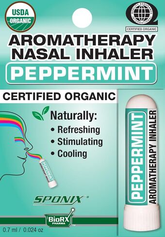 Nasal Inhaler Aromatherapy Allergy Made with Organic Essential Oils 0.7 mL by Sponix in Saudi Arabia