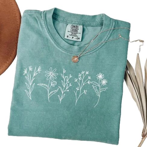 Comfort Colors® Wildflower Shirt, Floral Cottagecore Shirt, Botanical Shirt, Flower Shirt, Nature Shirt, Wildflower Tshirt,Wild Flower Shirt in Kuwait