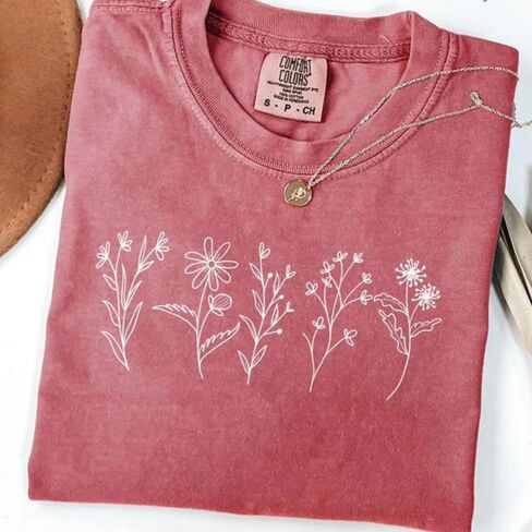 Comfort Colors® Wildflower Shirt, Floral Cottagecore Shirt, Botanical Shirt, Flower Shirt, Nature Shirt, Wildflower Tshirt,Wild Flower Shirt in Kuwait