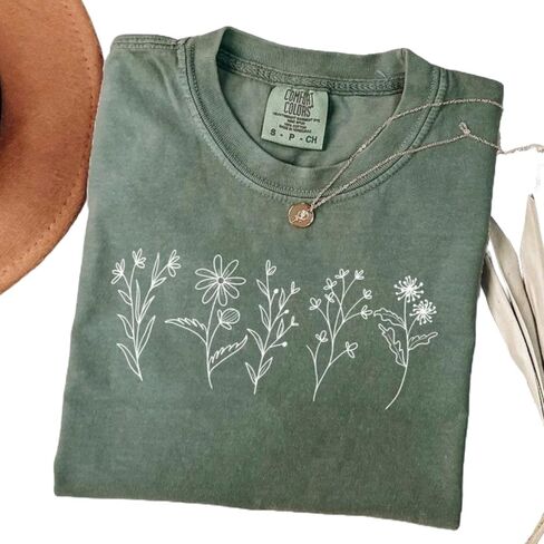 Comfort Colors® Wildflower Shirt, Floral Cottagecore Shirt, Botanical Shirt, Flower Shirt, Nature Shirt, Wildflower Tshirt,Wild Flower Shirt in Kuwait