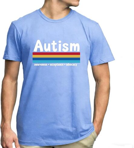 Autism Awareness Shirt Men Autism Acceptance T-Shirt We Wear Blue in April for Autism Support Puzzle Graphic Tee Top in Saudi Arabia