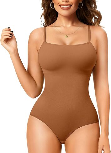 Nebility Shapewear Bodysuit for Women Tummy Control Shapewear Faja Body Shaper Waist Trainer Square Neck Body Suit in Kuwait