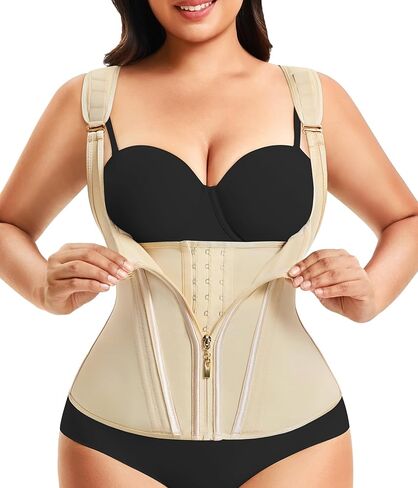 Nebility Waist Trainer for Women Tummy Control Corset Shapewear Faja Body Shaper Waist Cincher with Adjustable Strap in Saudi Arabia