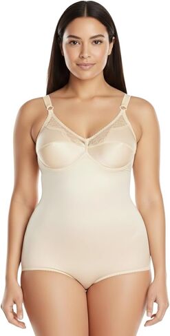 Rago Style 9190 | Light Control Body Briefer | Soft Silky Nylon-Lycra| Seamless Everyday Shaping | Made in USA in Saudi Arabia