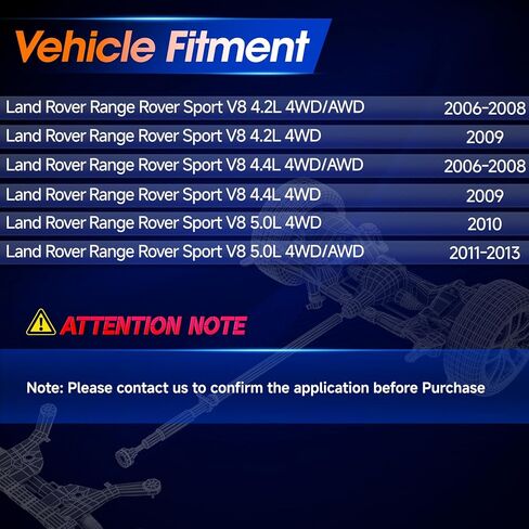 986-285 Rear Drive Shaft Prop Shaft Driveshaft Assembly Fit for Land Rover Range Rover Sport 2006 2007 2008 2009 2010 2011 2012 2013 4WD/AWD, Replace# TVB500370, TVB500390 in Saudi Arabia