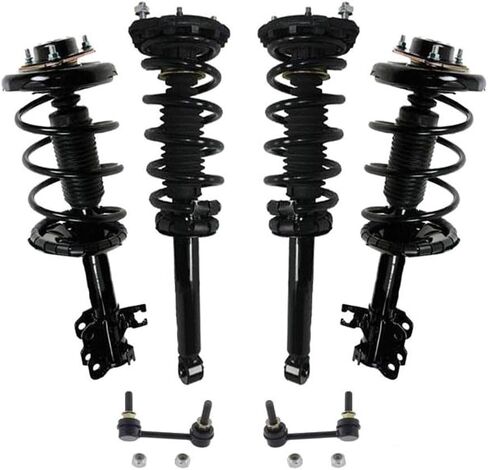 6 قطعة طقم تعليق مجموعة الجبهة الخلفية اليسار اليمين الإلكترونية نوابض لولبية الدعامات شريط التأثير لإنفينيتي لنيسان ماكسيما 3.5L 2002-2003 in Kuwait