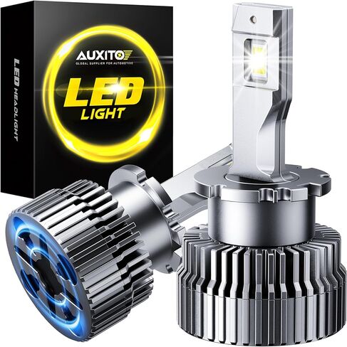 مصابيح AUXITO D5S، 30000LM 6500K أبيض بارد، استبدال مباشر لمبات الإضاءة D5S مع مروحة تبريد، التوصيل والتشغيل CANbus جاهز بدون وميض، حزمة من 2 in Saudi Arabia