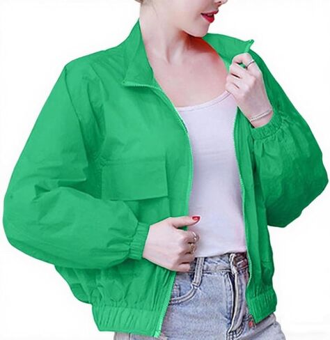 سترات نسائية قصيرة بسحاب بعامل حماية من أشعة الشمس 50+، قميص عصري للحماية من الشمس بأكمام طويلة، قمصان كاجوال فضفاضة للتمرين in Kuwait