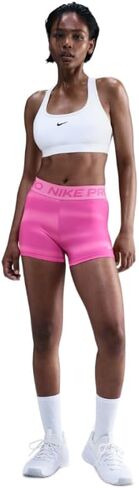 Nike Women's Mid Rise 3" Compression/Biker Training/Running Shorts, Playful Pink in Saudi Arabia